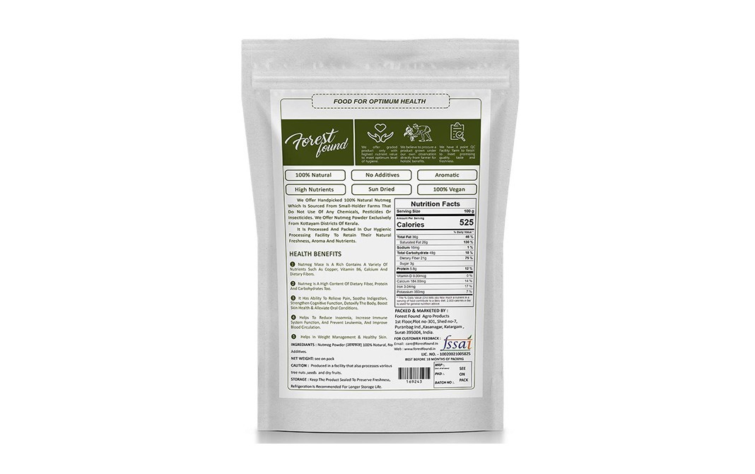 Forest Found Aromatic Nutmeg Powder    Pack  150 grams